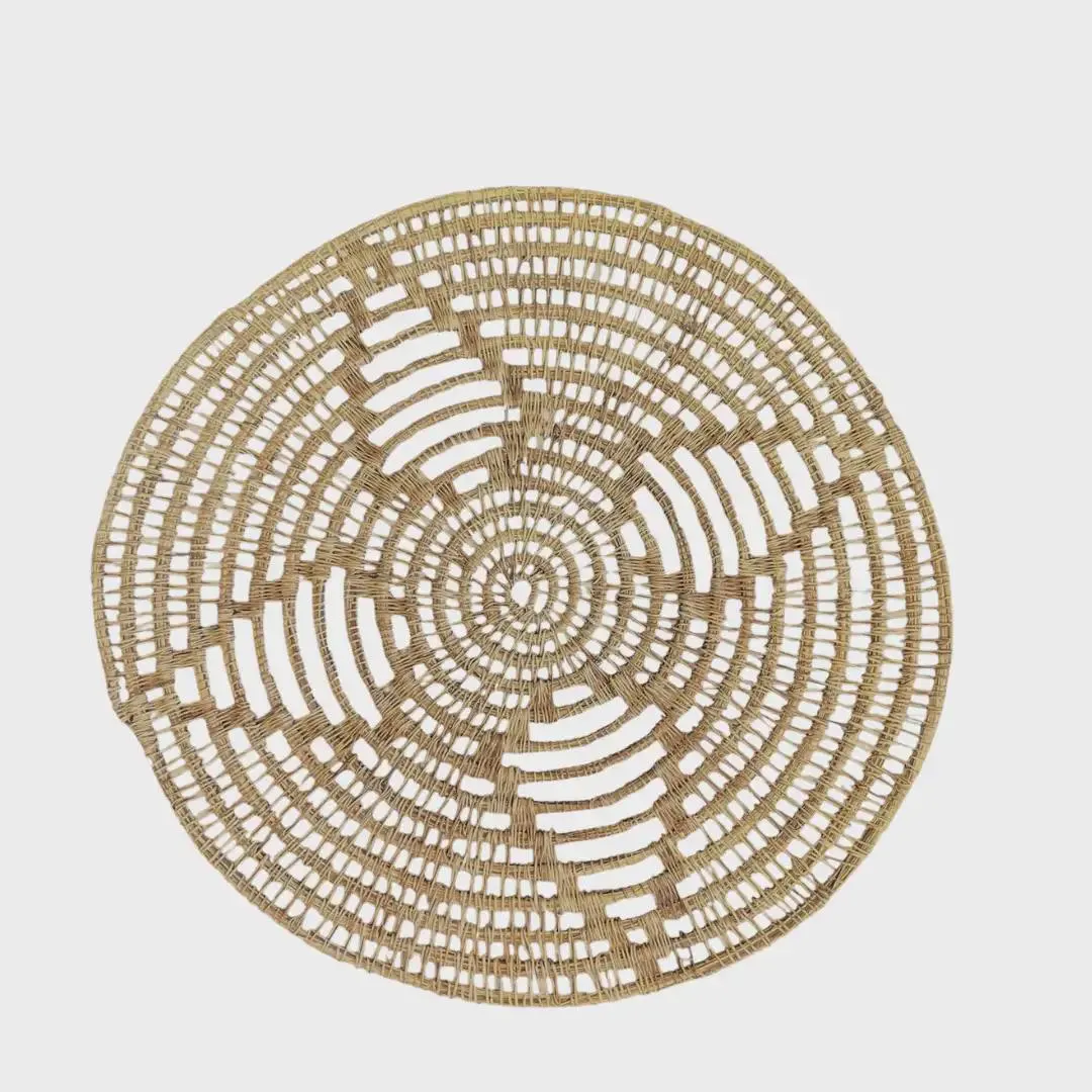 13.75" Sea Grass Round Placemat/HomeDecor/Table Decor/Centerpiece decor/ Decoration Branches/Gold Branches/Glitter Branches/Silver Branche