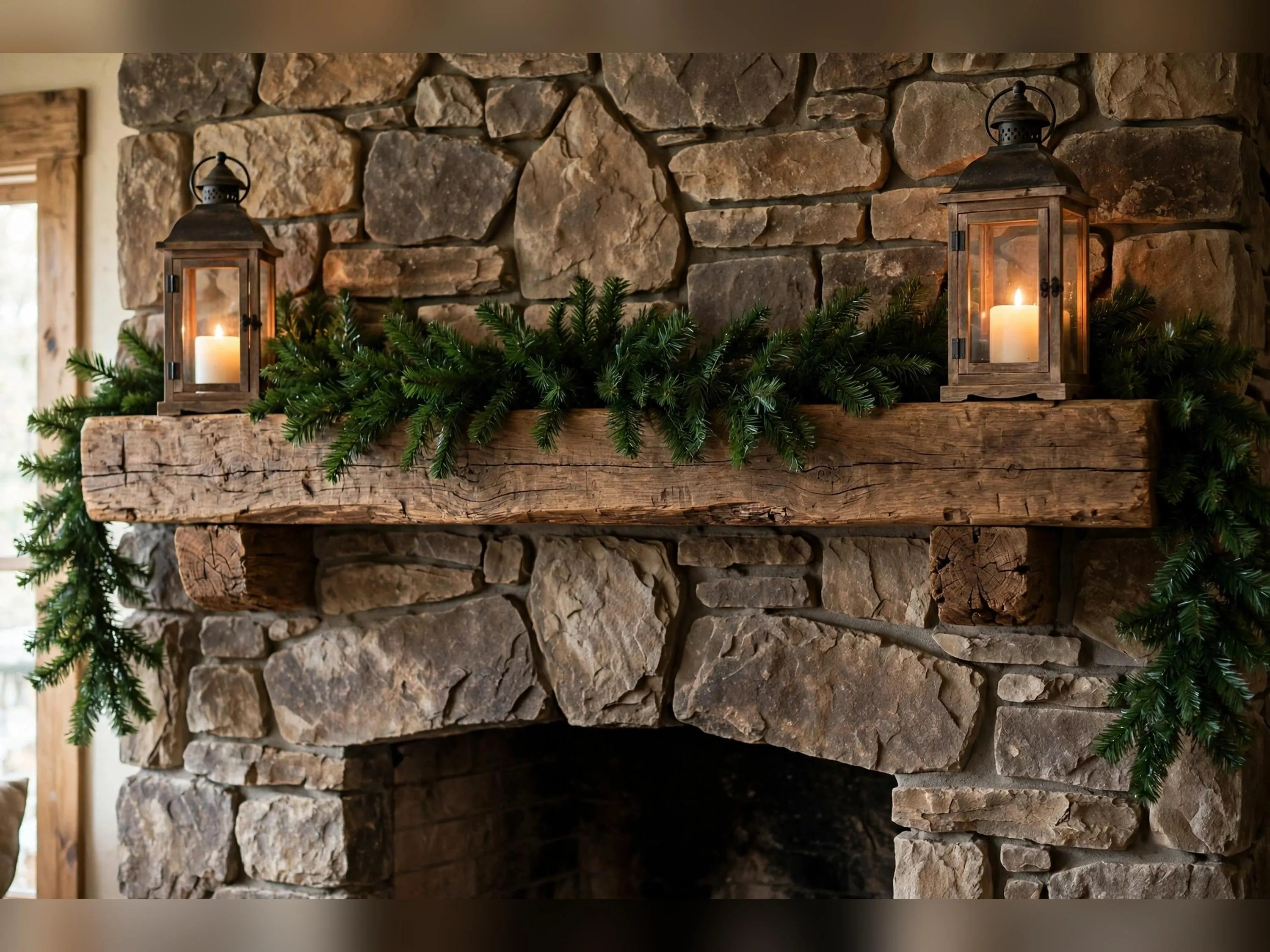 9 Foot Artificial Pine Garland, 230 Tip Christmas Garland for Mantel Stairs and Table, Green Holiday Greenery