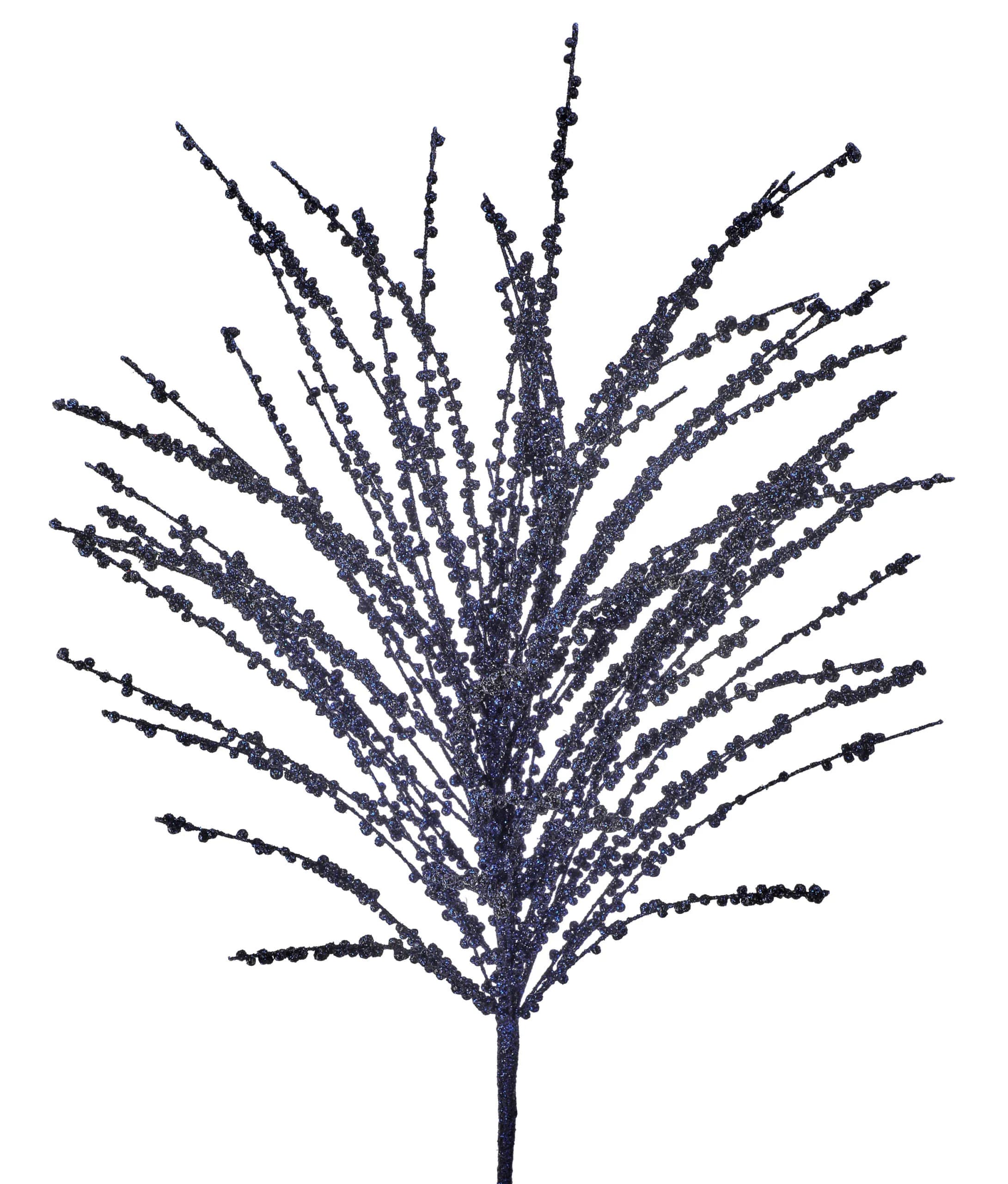 24" Midnight Blue Glitter Berry Grass Spray/Sprays/Faux Spray/Wedding Decor/Holiday Decor/Table Decor/Glitter Spray/Natural Spray/DIY crafts