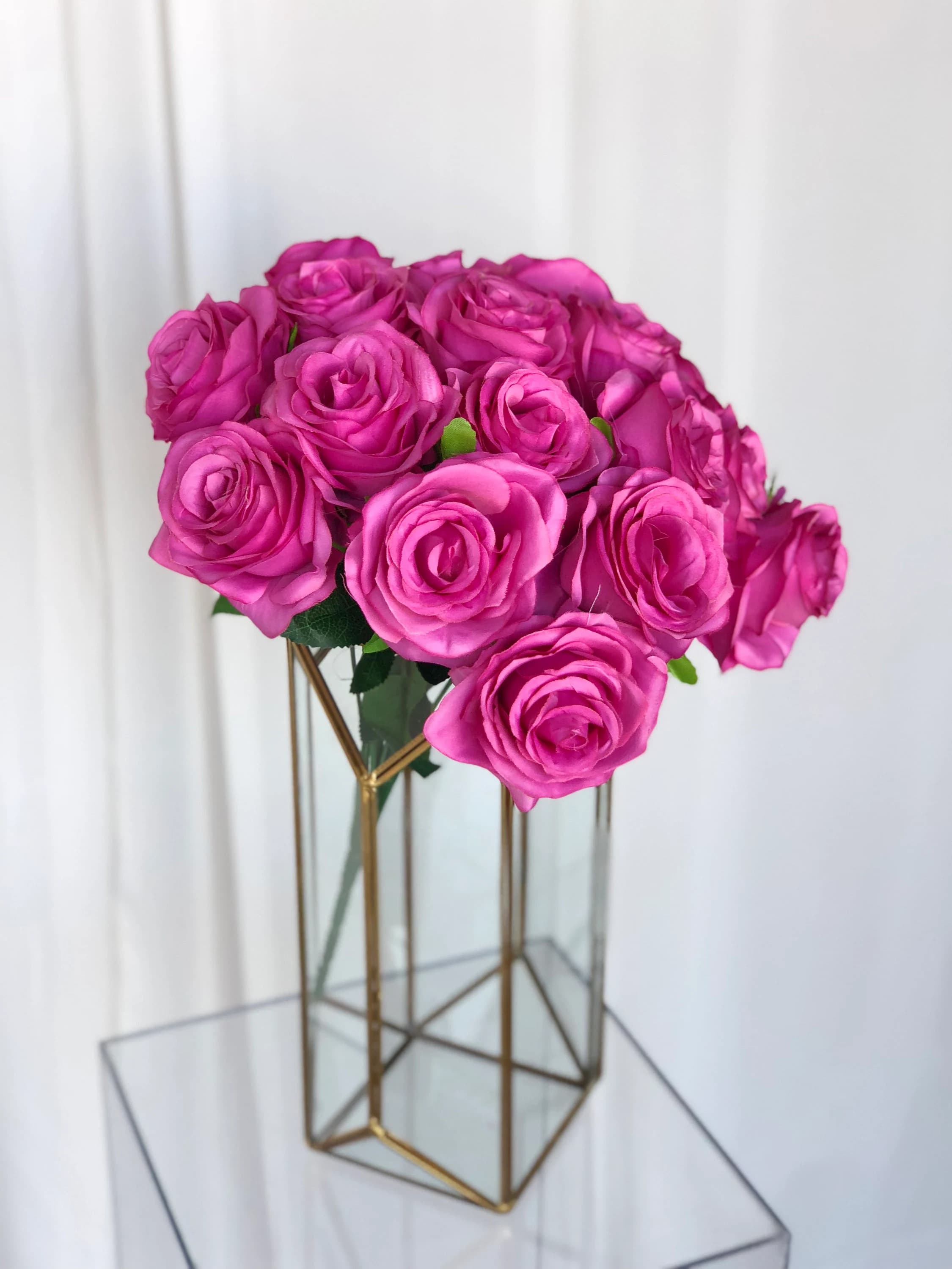 Amethyst Pink Rose Bush/Pink Rose Bush/Faux Flowers/Mutiple sizes/Aisle decor/ Centerpiece/Home Decor/Yellow Flowers/Roses