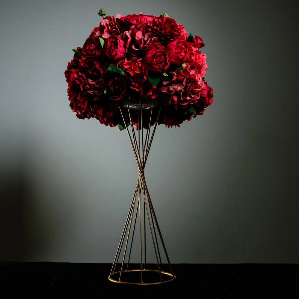 23" Metal Twist Stand/Floral Stand /Pillar/Candelabra Stand/Gold Metal Vase/Flower Stand/Feather Stand/ Kissing Ball