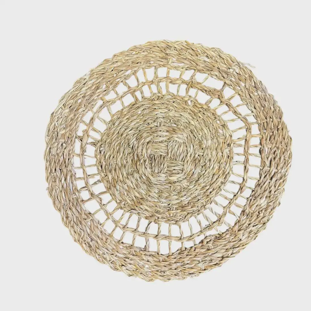 14.96" Sea Grass Round Placemat/HomeDecor/Table Decor/Centerpiece decor/ Decoration Branches/Gold Branches/Glitter Branches/Silver Branche