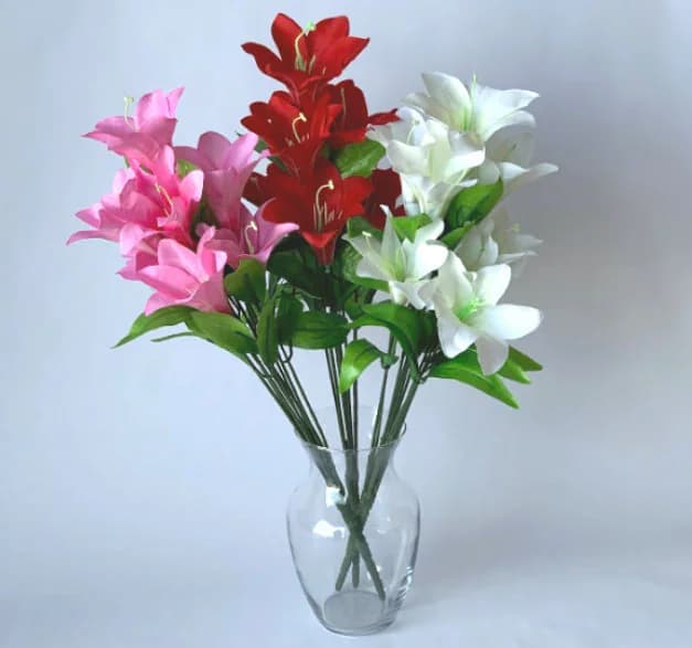 Tiger Lily Tall Bushels/Wedding Centerpieces/Home Decor/Faux Flowers/Silk Flowers/Flower Bouquet