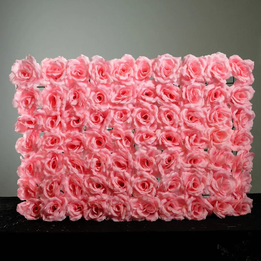 Vibrant Pink Rose Flower Panel/ Wedding decor/ Floral decor/ Flower wall/ Event decor/ Floral wall panel