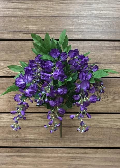 22" Purple Wisteria Bush/Sprays/Faux Spray/Autumn Decor/Holiday Decor/Fall Decor/Thanksgiving Decor/Table Decor/Wedding Decor