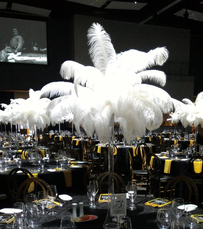 5 FT tall Eiffel Tower Ostrich Feather Centerpiece