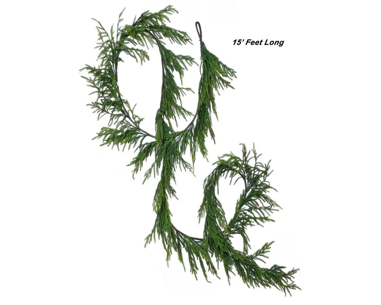 15FT Real Touch Norfolk Pine Garland/Garlands/Wedding Centerpieces/Home Decor/Faux Vines/Silk Vines/Garlands