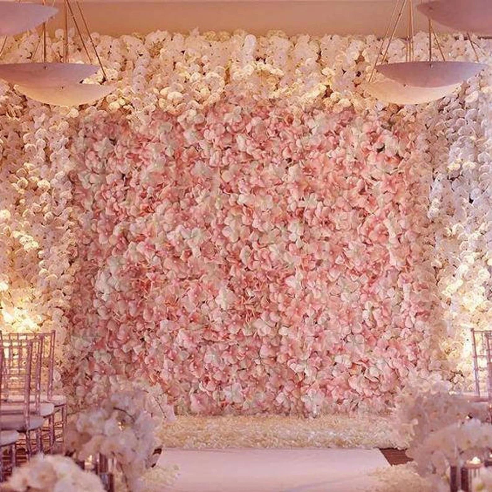 1-6-12-24pc Pink Hydrangea Flower Panel/ Wedding decor/ Floral decor/ Flower wall/ Floral wall panel/Hydrangea Florals/ Pink Hydrangea/
