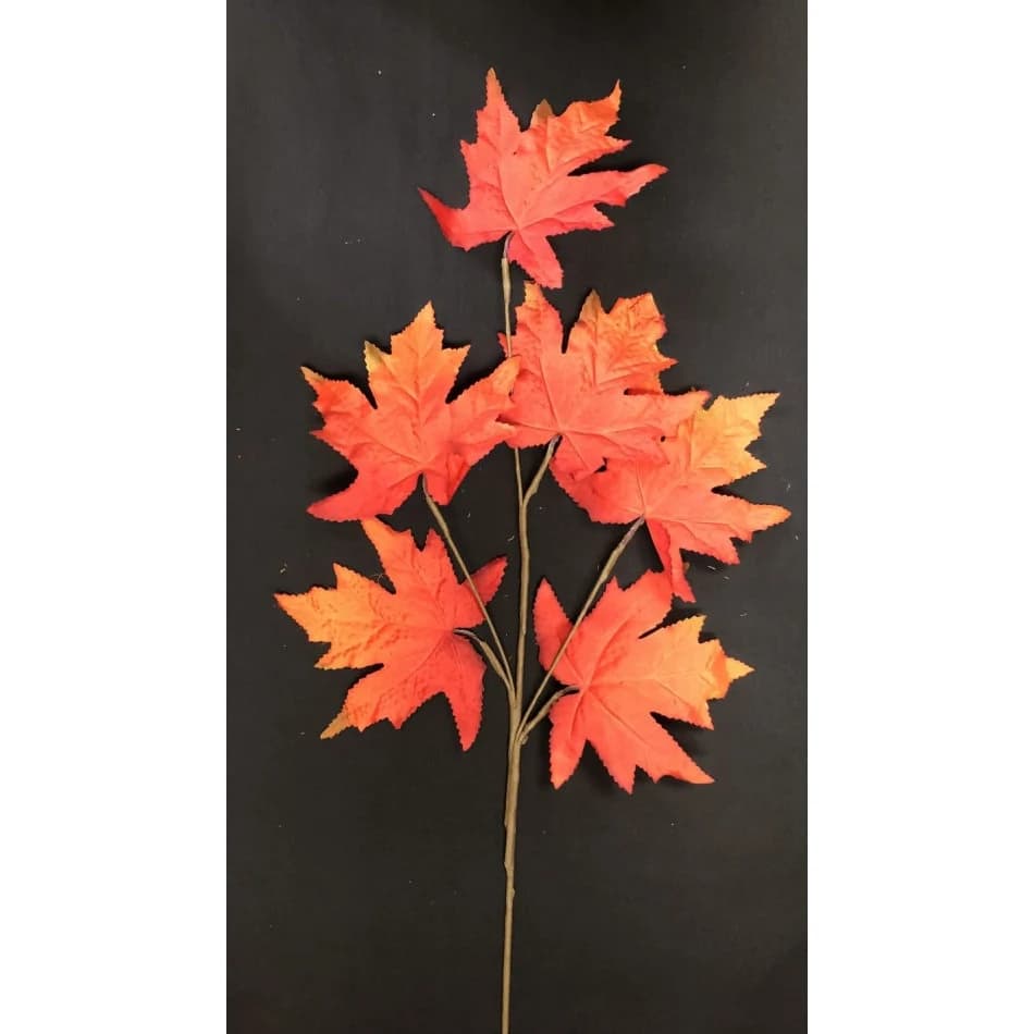 22" Orange Oak Leaves Spray/Fall Sprays/ Orange/Yellow/Terrarium DecorWedding Centerpiece Decor/Faux Flowers/Silk Flowers/Flower Bouquet