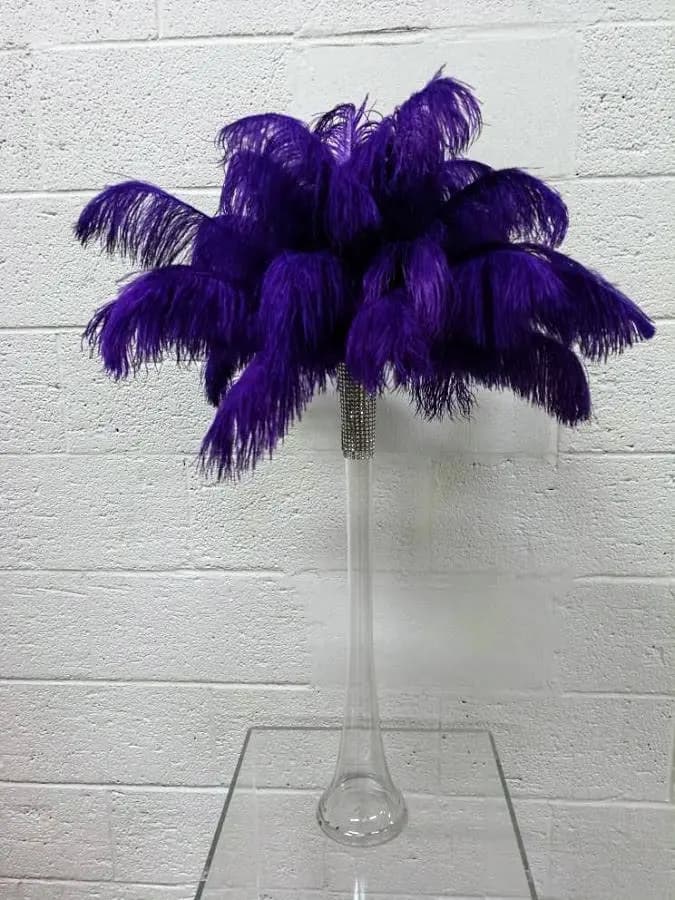 Purple Ostrich Feather Centerpiece for Weddings/Birthday/Holiday parties/Great Gatsby/ Roaring 20's/Hollywood Glam Themes