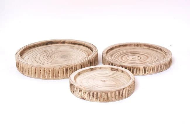 Brown Wooden Round Dish/Wood/Wooden Decor/Wooden Planters/Tall Planters/Rustic Wood/Wood Decor/Home Decor/Indoor Decor