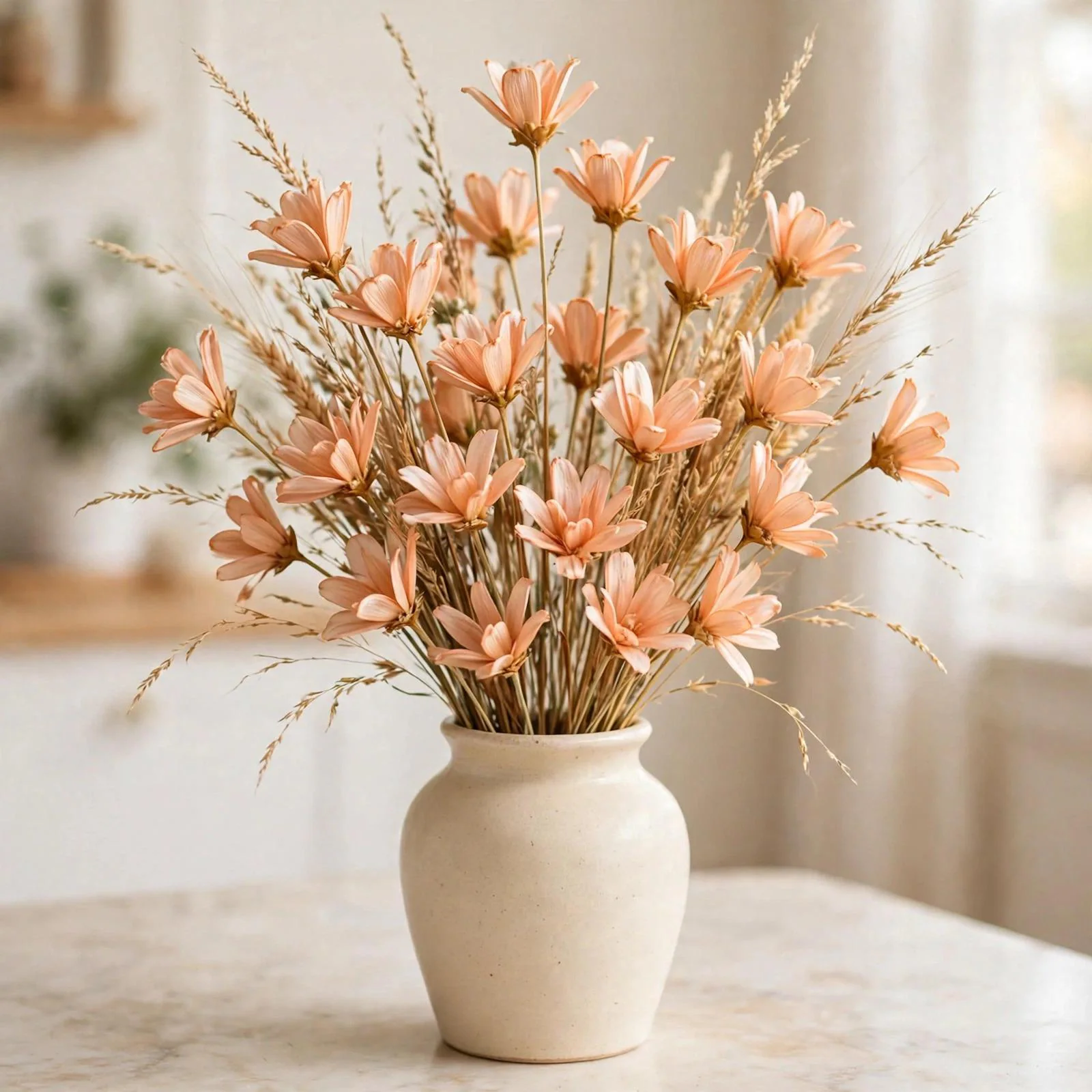 Wild Flower Peach | 20 Stems | Dried Flowers for Bouquets