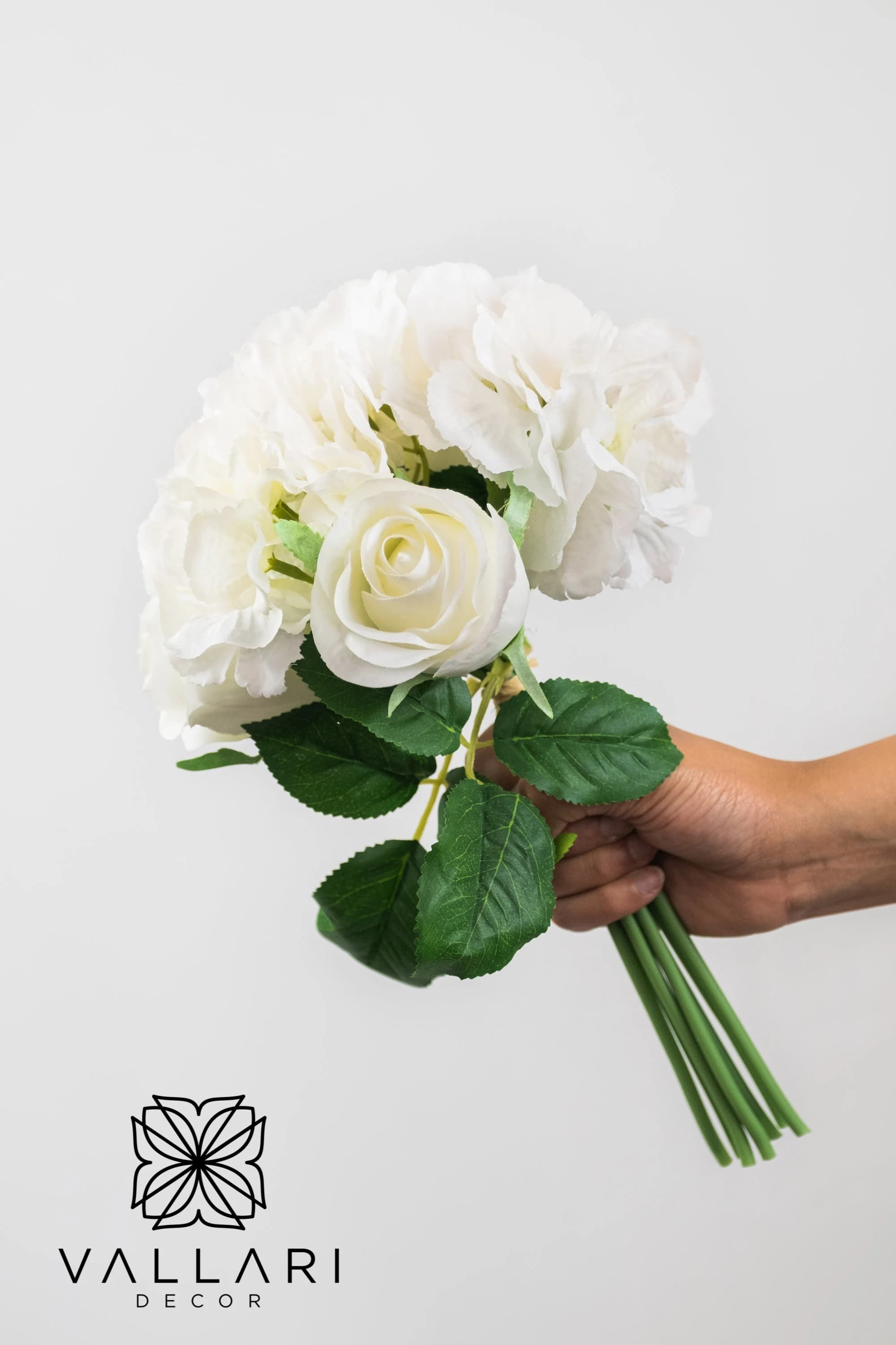 White Rose and Dahlia Bouquet/Floral Sprays/ Wedding Roses/ White/Greenery Bushel/ Outdoor Wedding Greenery/Centerpiece Decor/Faux Flowers/