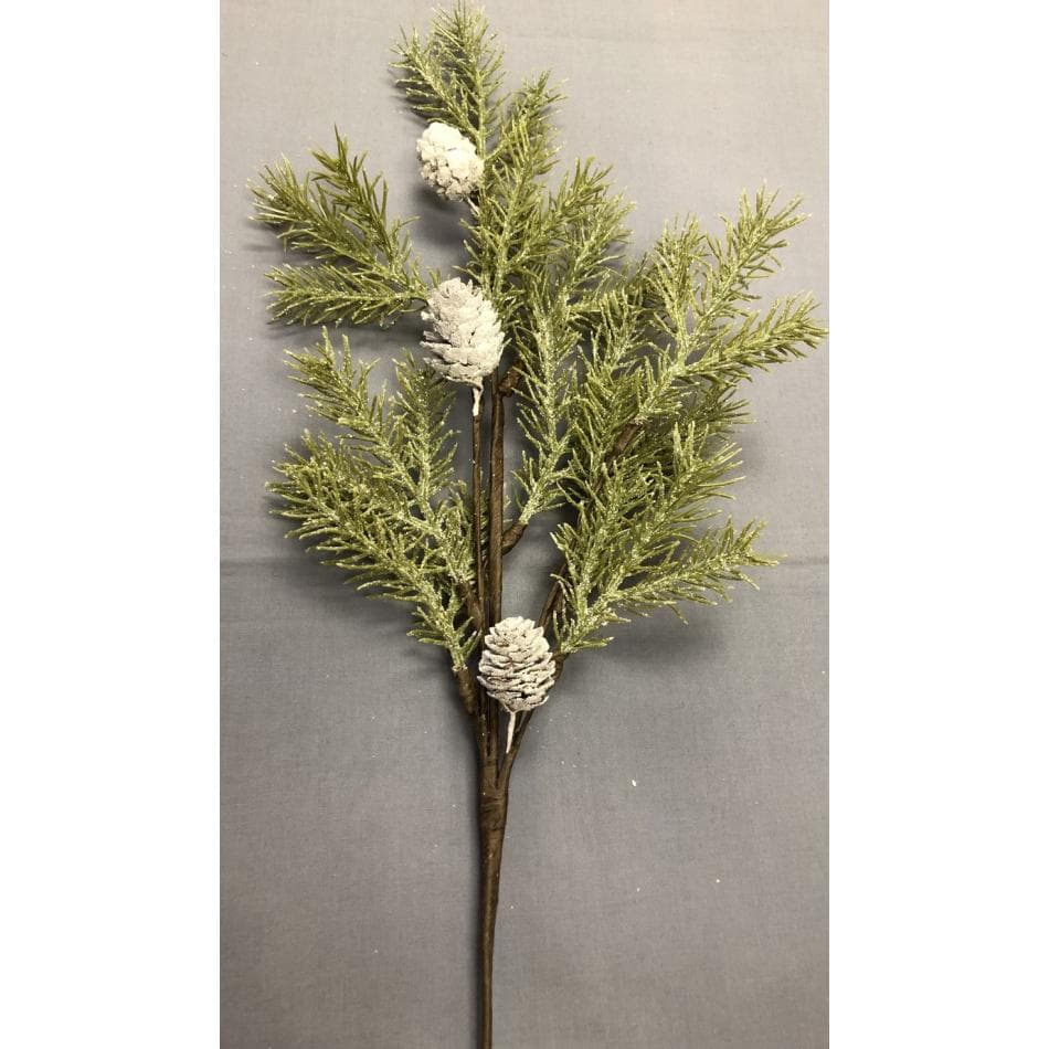 21" White Pinecone Spray/Sprays/Wedding Decor/Holiday Decor/Fall Decor/Table Decor/Cedar Spray/Natural Spray/DIY Craft/Holiday DIY