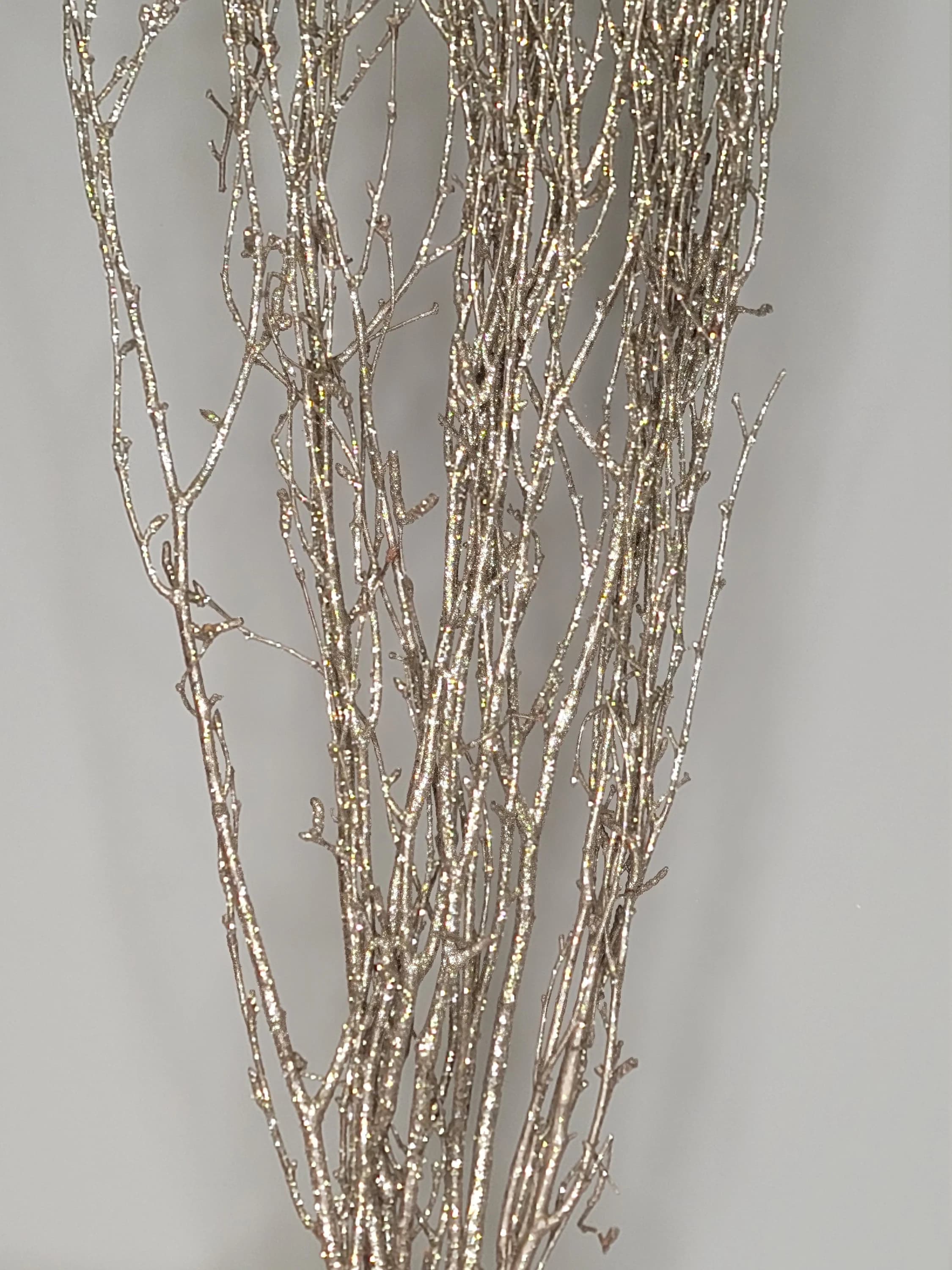 32" Titanium Sparkly Birch Twig /Curly Twigs/Branches/Centerpiece decor/ Decoration Branches/Gold Branches/Glitter Branches/Silver Branches