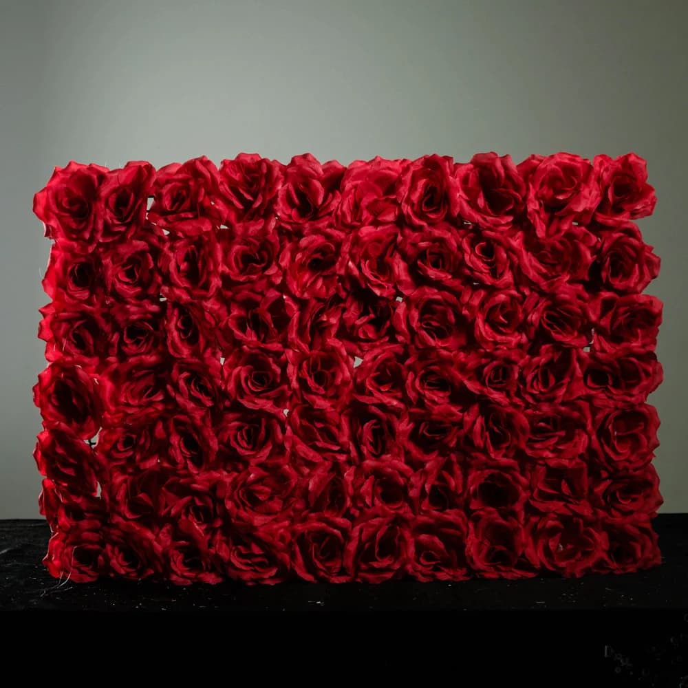 Burgundy Rose Flower Panel/ Wedding decor/ Floral decor/ Flower wall/ Event decor/ Floral wall panel