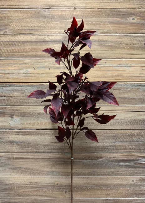 35" Burgundy Ficus Bush/Floral Wedding/Greenery/Wedding Centerpieces/Home Decor/Faux Vines/Silk Vines/Garlands