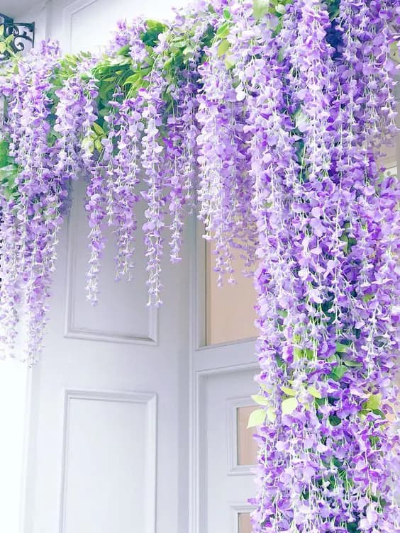 BULK 12pcs/ Purple Wisteria/Vines For Wedding/Greenery/Wedding Centerpieces/Home Decor/Faux Vines/Silk Vines/Garlands