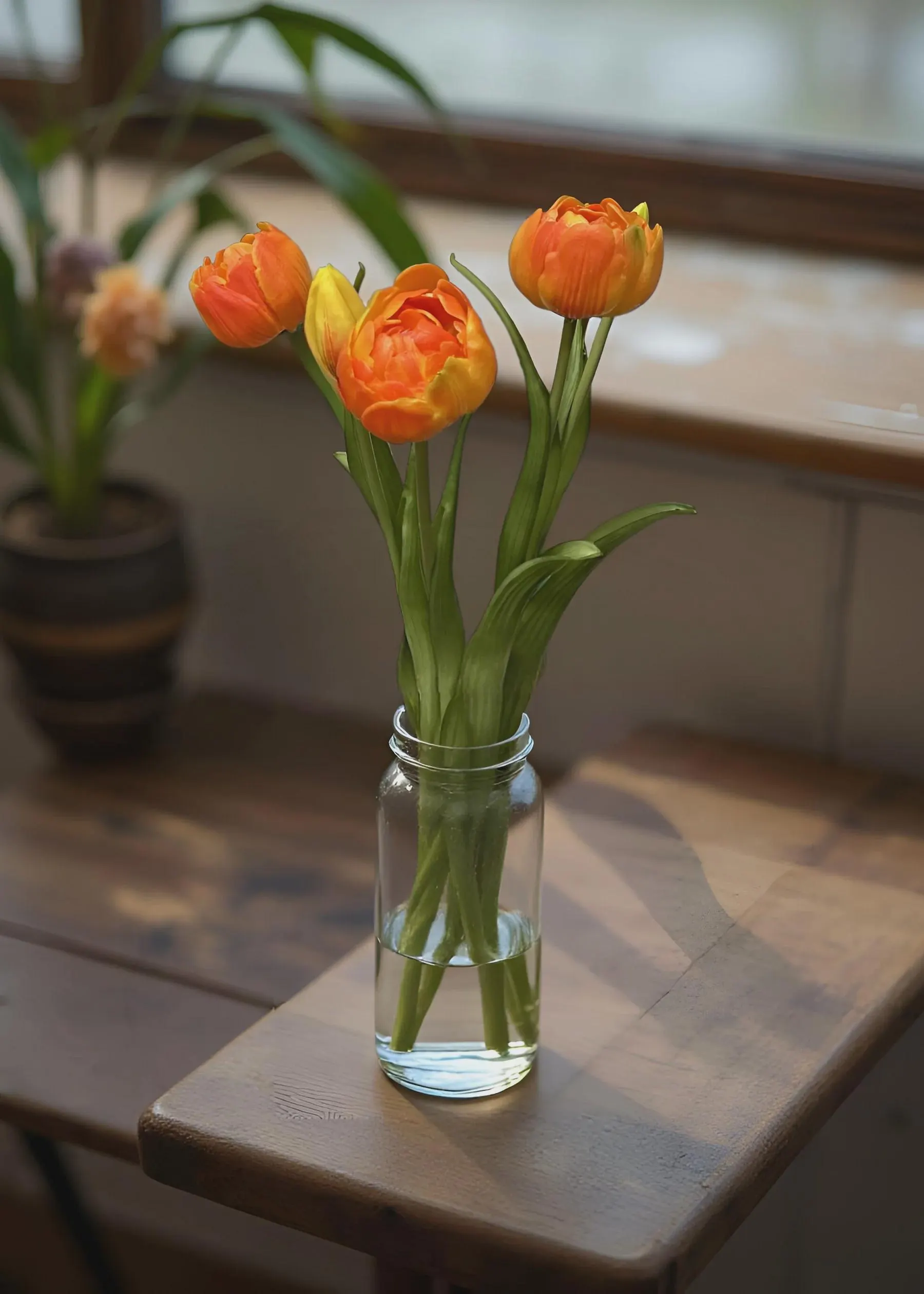 18" Fresh Touch Orange Double Peony Tulip Bundle/Faux Spray/Autumn Decor/Holiday Decor/Fall Decor/Thanksgiving Decor/Wedding Decor