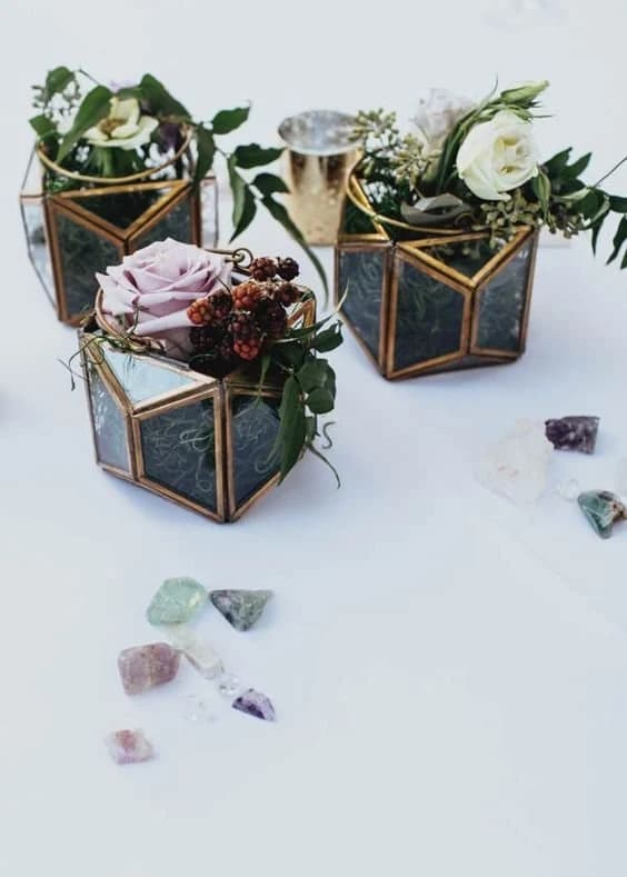 Mini Rectangle Votive Glass Geometric Terrarium/ Wedding Table Decor/ Succulent Planter/Air Plants Glass Vase/Terrarium Kit/ Terrarium Gift