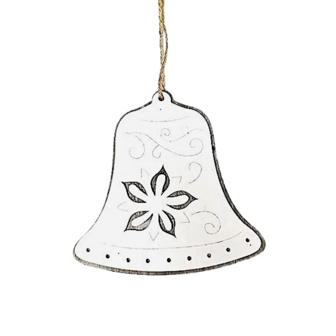 White Bell Ornament/Christmas Tree Ornaments/Tree Topper/Ornaments/Tree Decorations/Xmas Decor/Xmas Tree Decor/Holiday Season