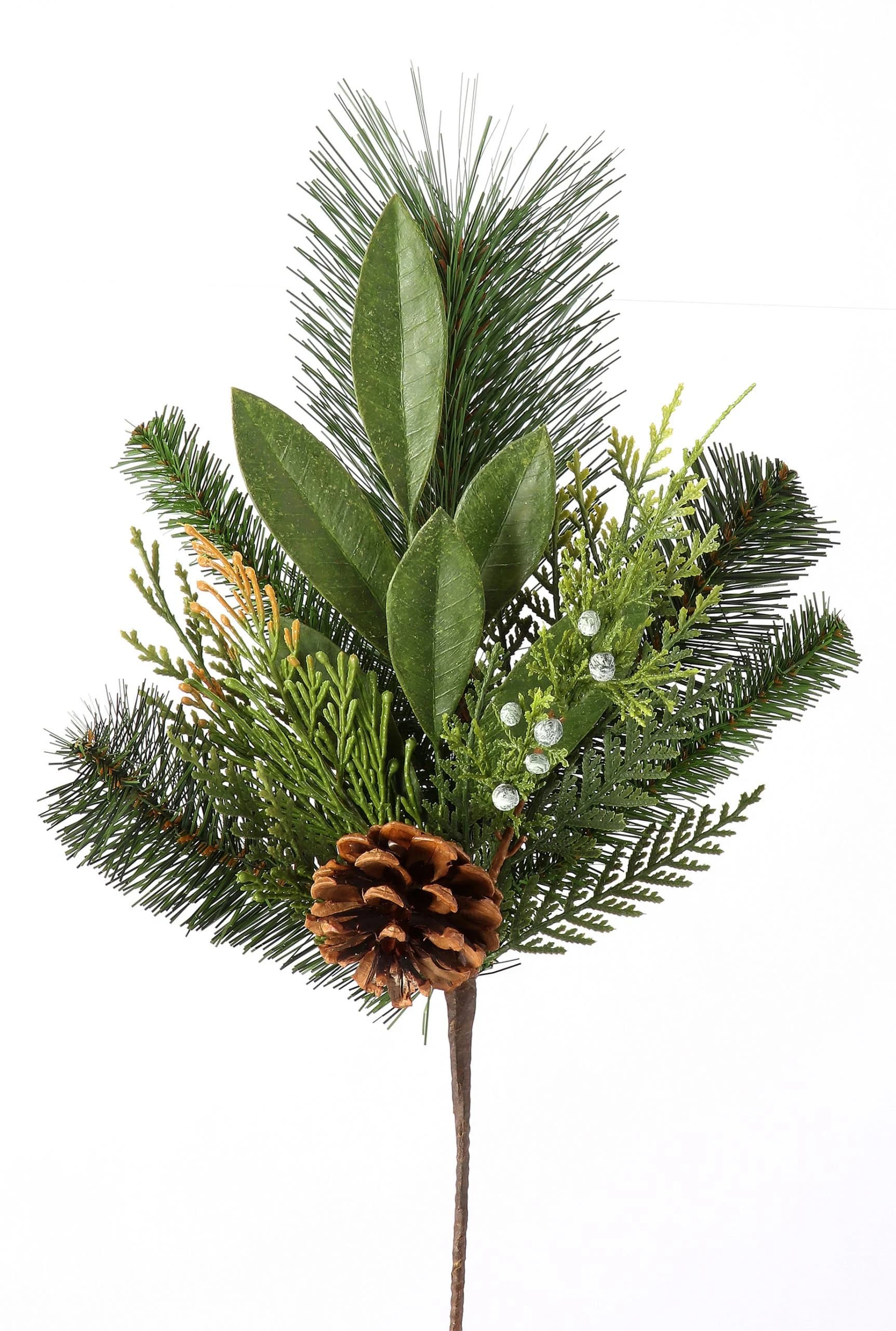 16" Juniper, Cedar, Bay Leaf and Cone Spray/Fall Spray/Pine Spray/Faux Spray/Holiday Decor/Fall Decor/Table Decor/Winter Wedding/Xmas Decor