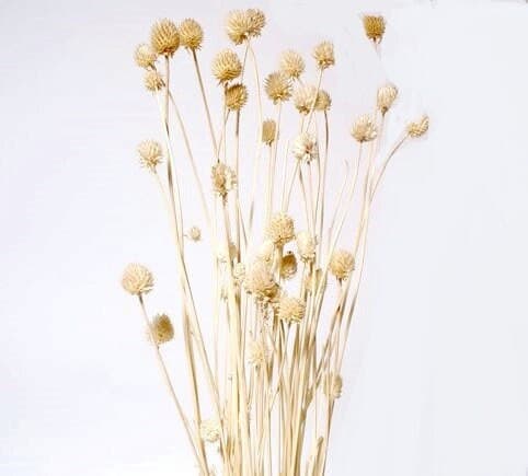 26" Bleached Ball Flowers/Floral Spray/Florals/ Wedding/Greenery Bushel/Outdoor Wedding Greenery/Centerpiece Decor/Faux Flowers/