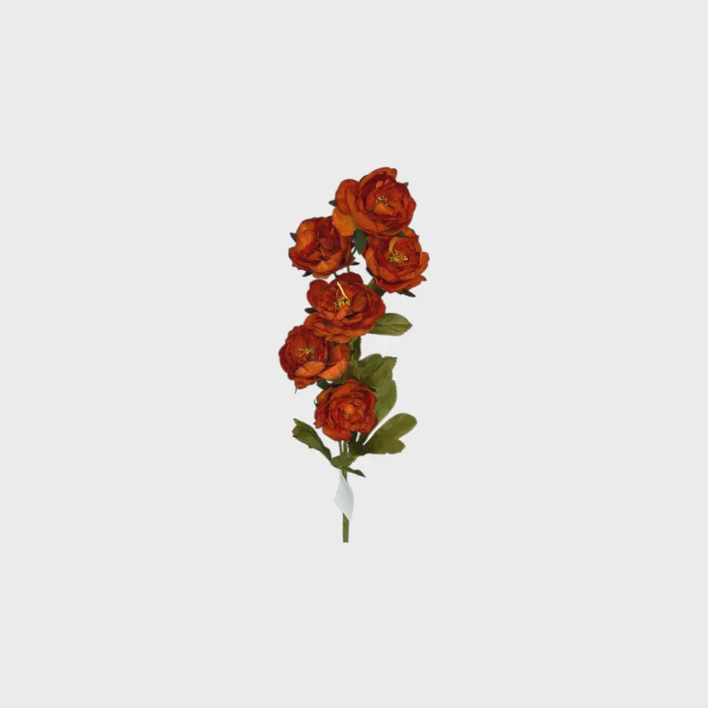 29" Mini Rose Stem with 6 Heads | Artificial Rose Spray | Faux Rose Flower Stem | Wedding Bouquet Flower | DIY Floral Arrangement