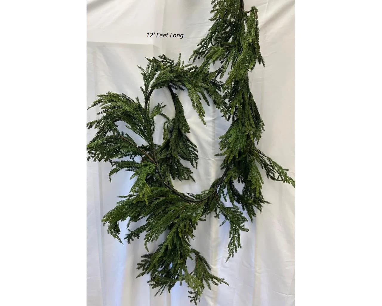 12FT Real Touch Norfolk Garland/Garlands/Wedding Centerpieces/Home Decor/Faux Vines/Silk Vines/Garlands