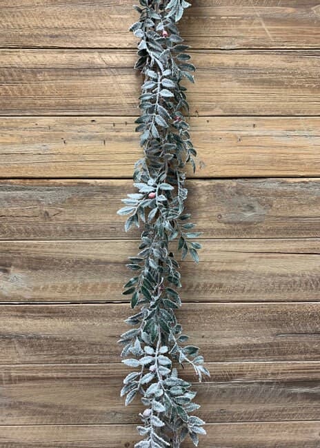 6FT Frosted Smilx Garland/Faux Garlands/Vines/Greenery/Wedding Centerpieces/Home Decor/Faux Vines/Garlands/Douglas Fir Garland