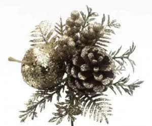 4" Apple/Cone/Berry Deco Ball Pick/Holiday Decor/Christmas Decorations/Poinsettia Picks/Poinsettia Flowers/Poinsettia Plant/Cone Pick