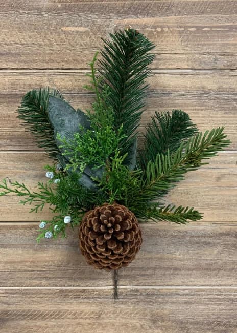 12.5" Australian Pine Spray With Pine Cone/Pine Decor/Natural Decor/Artificial Decor/Winter Decor/Holiday Decor/Event Decor