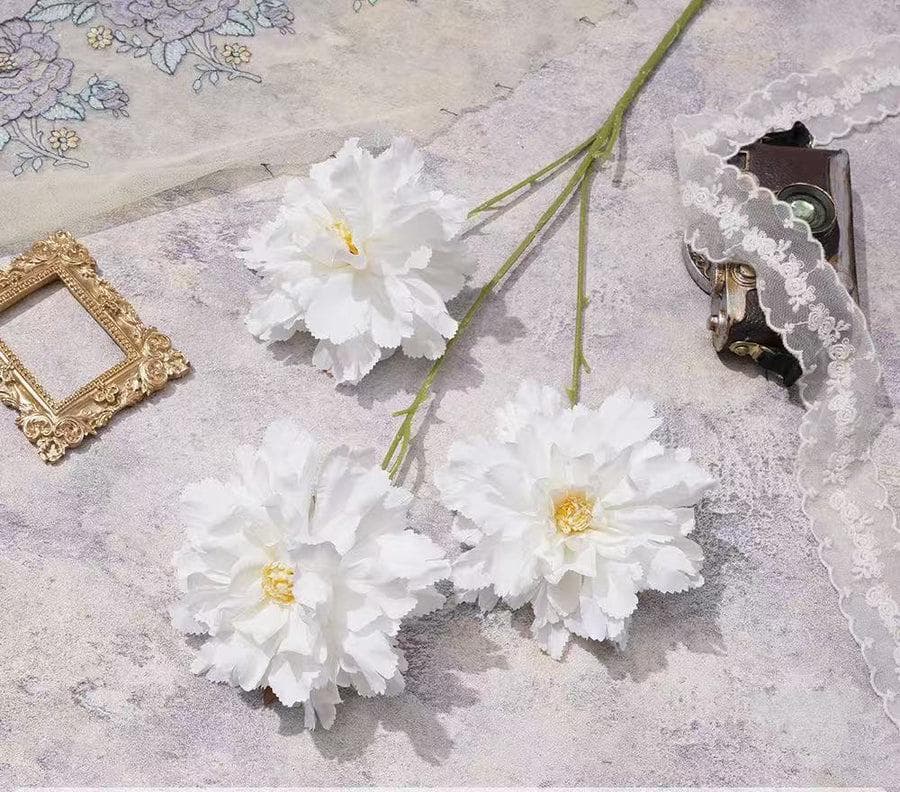 29" Furong Peony Florals/Floral Spray/ Wedding Roses/ White/Outdoor Wedding Greenery/Centerpiece Decor/Faux Flowers/