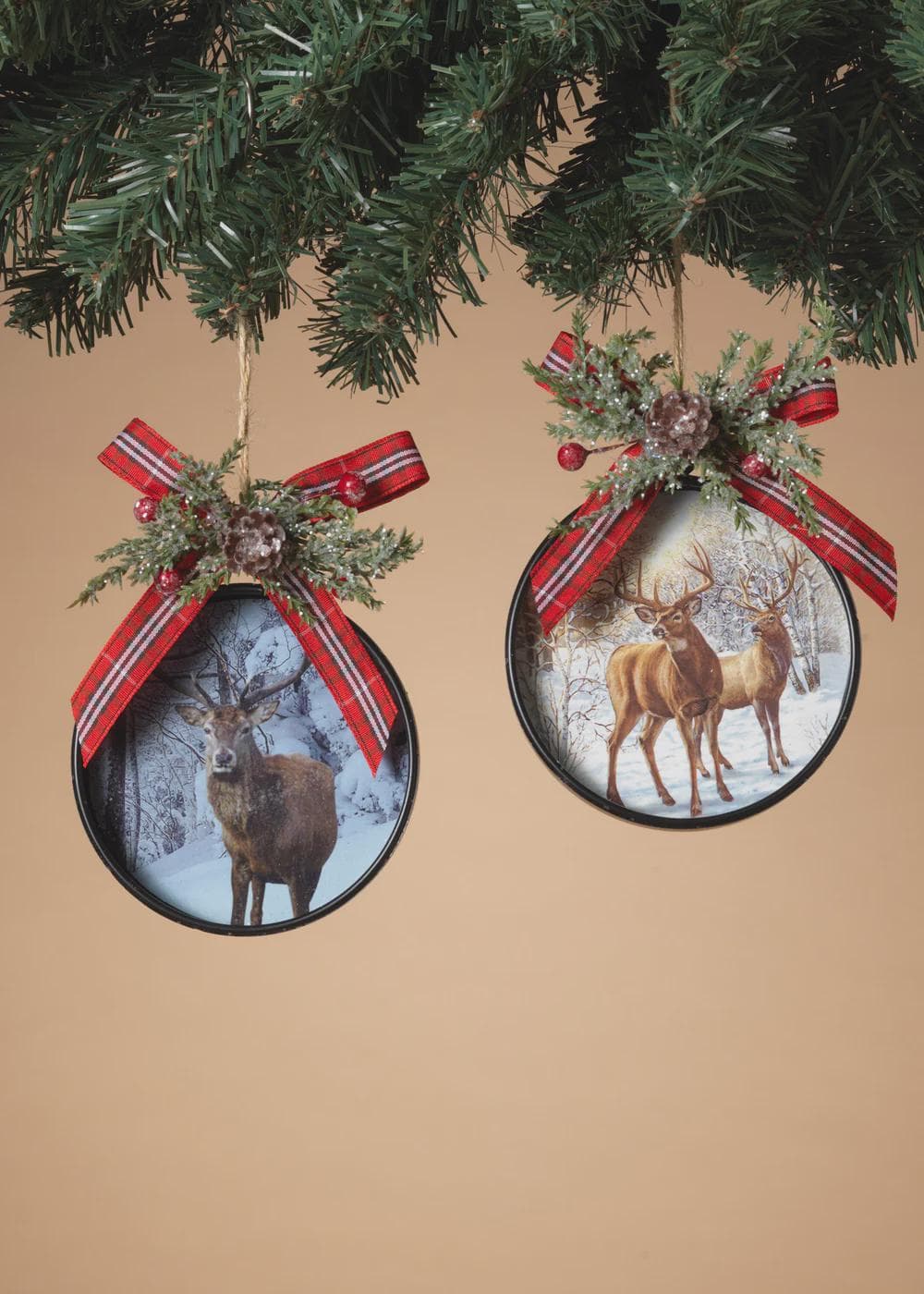 4.75" Metal Holiday Deer Ornament/Christmas Tree Ornaments/Tree Topper/Ornaments/Tree Decorations/Xmas Decor/Xmas Tree Decor/Holiday Season