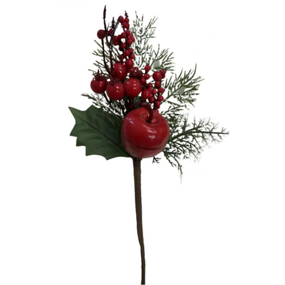 10" Apple and Berries Spray/Sprays/Wedding Decor/Holiday Decor/Fall Decor/Table Decor/Cedar Spray/Natural Spray/DIY Craft/Holiday DIY