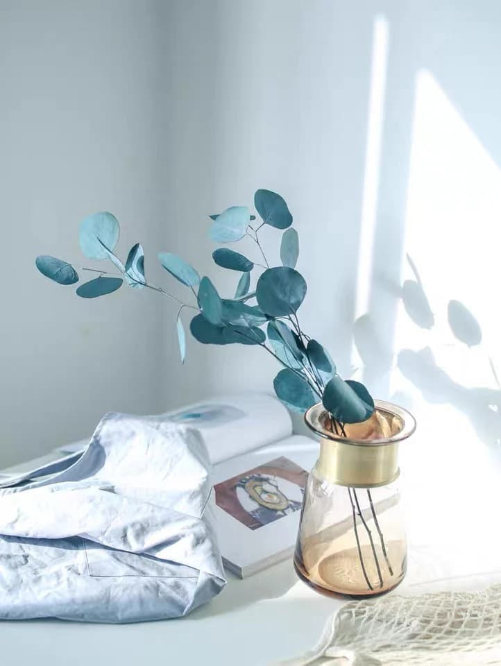 Blue Round Eucalyptus/Sprays/Faux Spray/Holiday Decor/Fall Decor/Table Decor/Home Decor/Holiday Decor/Indoor Decor/Bleached Eucalyptus