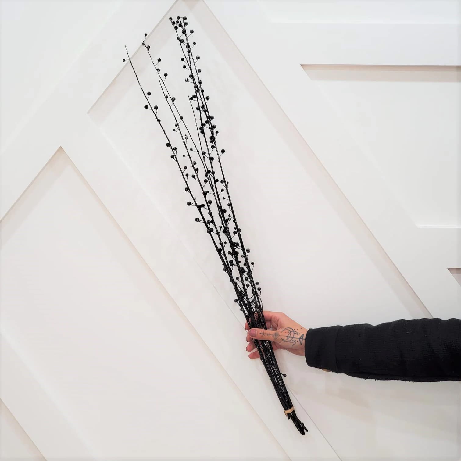 32" Berry Black Sparkly Branch/Black Natural Sparkled Branch/Branches/Centerpiece decor/ Winter/Decoration Branches/Branches/Twig Branches