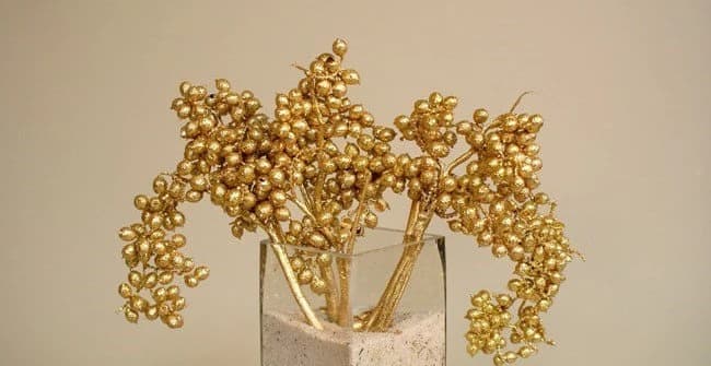 6 Oz Gold Sparkle Canella Berries/Canella Berries/Artificial/Table Decor/Potpourri/Thanksgiving Decor/DIY Crafts/Event Decor/Winter Decor