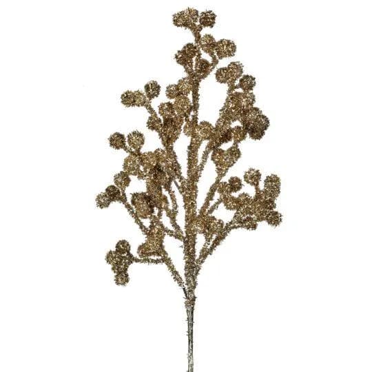 26" Champagne Tinsel Berry Spray/Sprays/Wedding Decor/Holiday Decor/Fall Decor/Table Decor/Cedar Spray/Natural Spray/DIY Craft/Holiday DIY