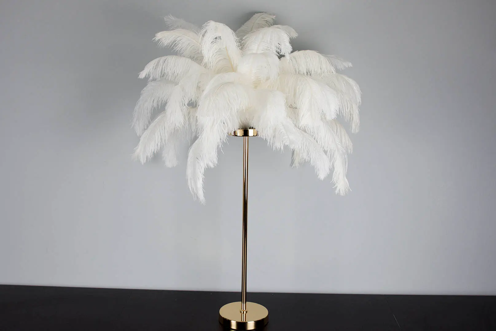 23" Elegant Gold Stand/ Ostrich Feather Centerpiece for Great Gatsby/Wedding/Old Hollywood/Glitz and Glam themes