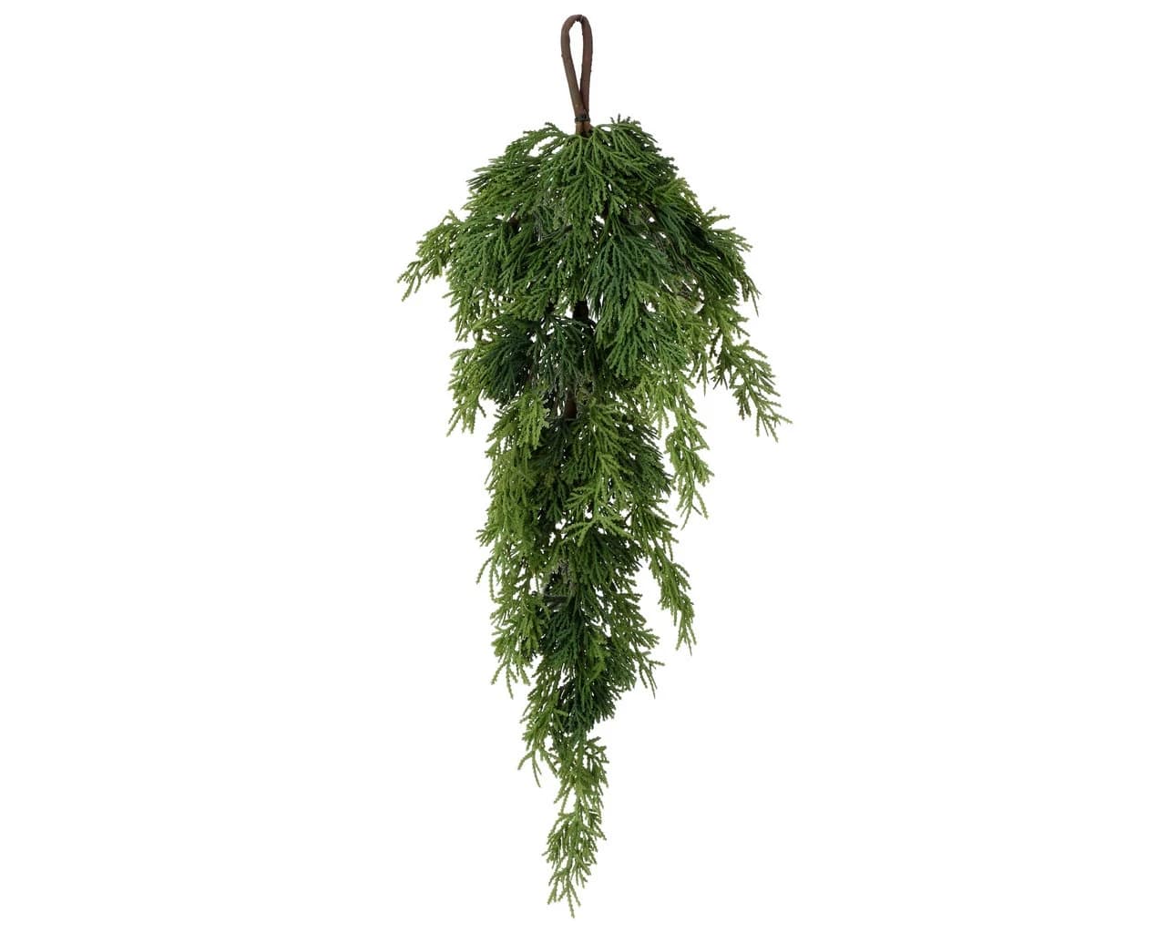 18" Real Touch Cedar Teardrop/Green Artificial Wreath/Green Wreath/Natural Looking Wreath/Outdoor Wreath/Green Outdoor Wreath