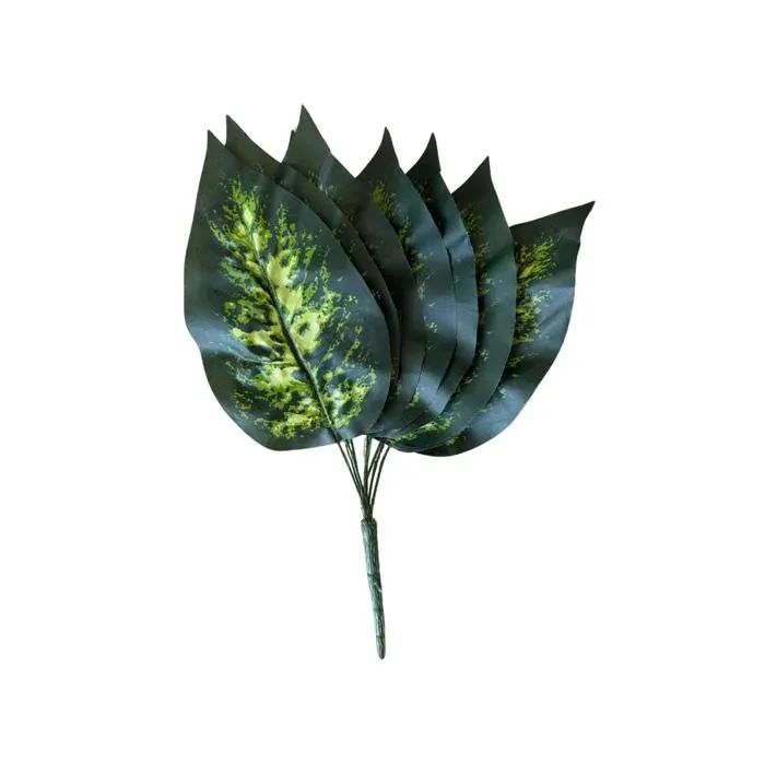 14" Dieffenbachia Leaf Bunch/Sprays/Greenery/Succulent/Terrarium Decor/Wedding Centerpiece/Home Decor/Flowers/Silk Flowers/Flower Bouquet