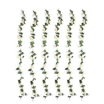 rose Ivy Garland/Garland/Artificial Greenery/Holiday Decor/Christmas Decor/Seasonal/Long Garland/Dark Green
